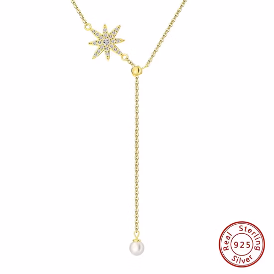 Silver Platinum Plated Rhinestones Girls Women Ladies Zinc Alloy Pendant Necklace